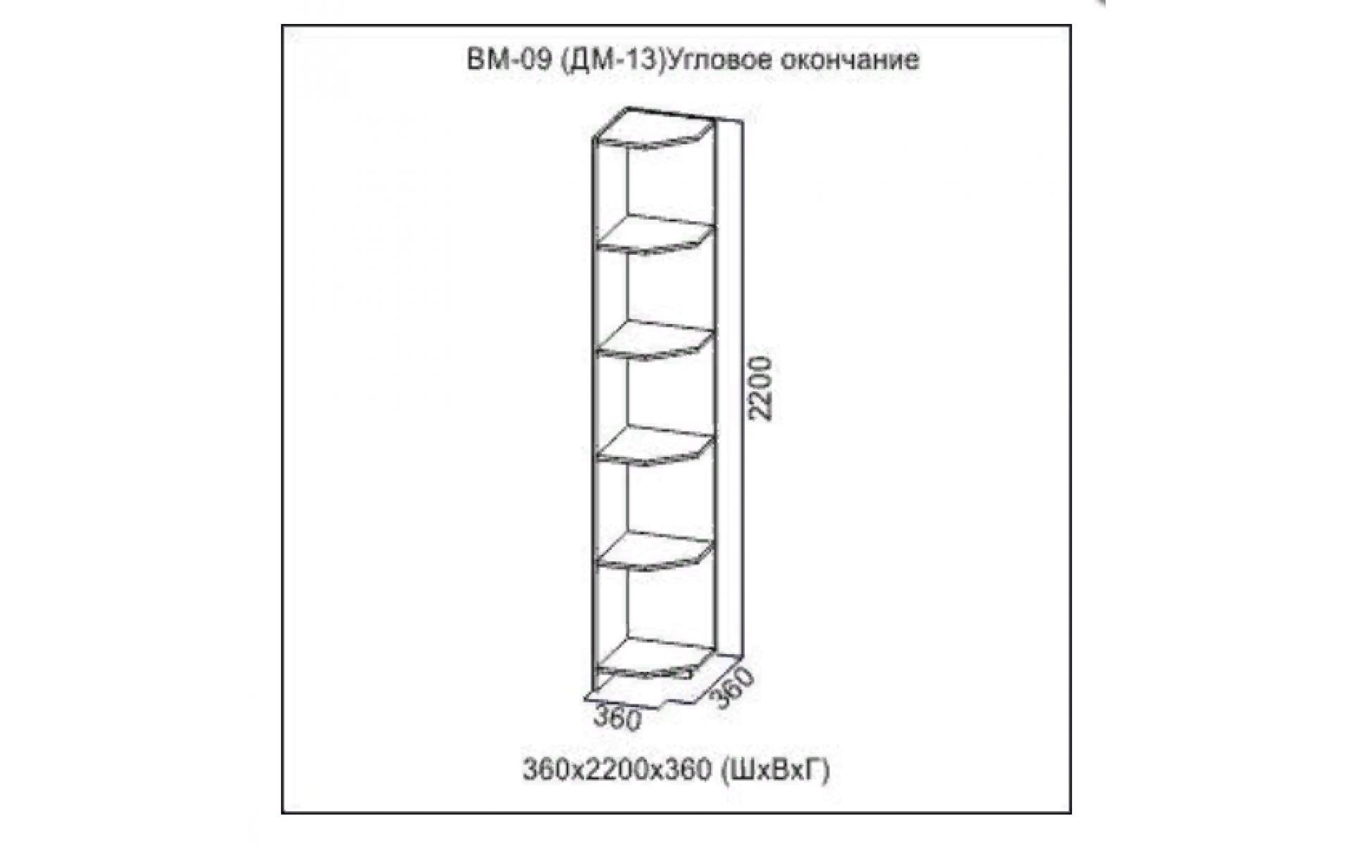 Вега угловое окончание ВМ-09 (ДМ-13) - Анна - сеть мебельных салонов